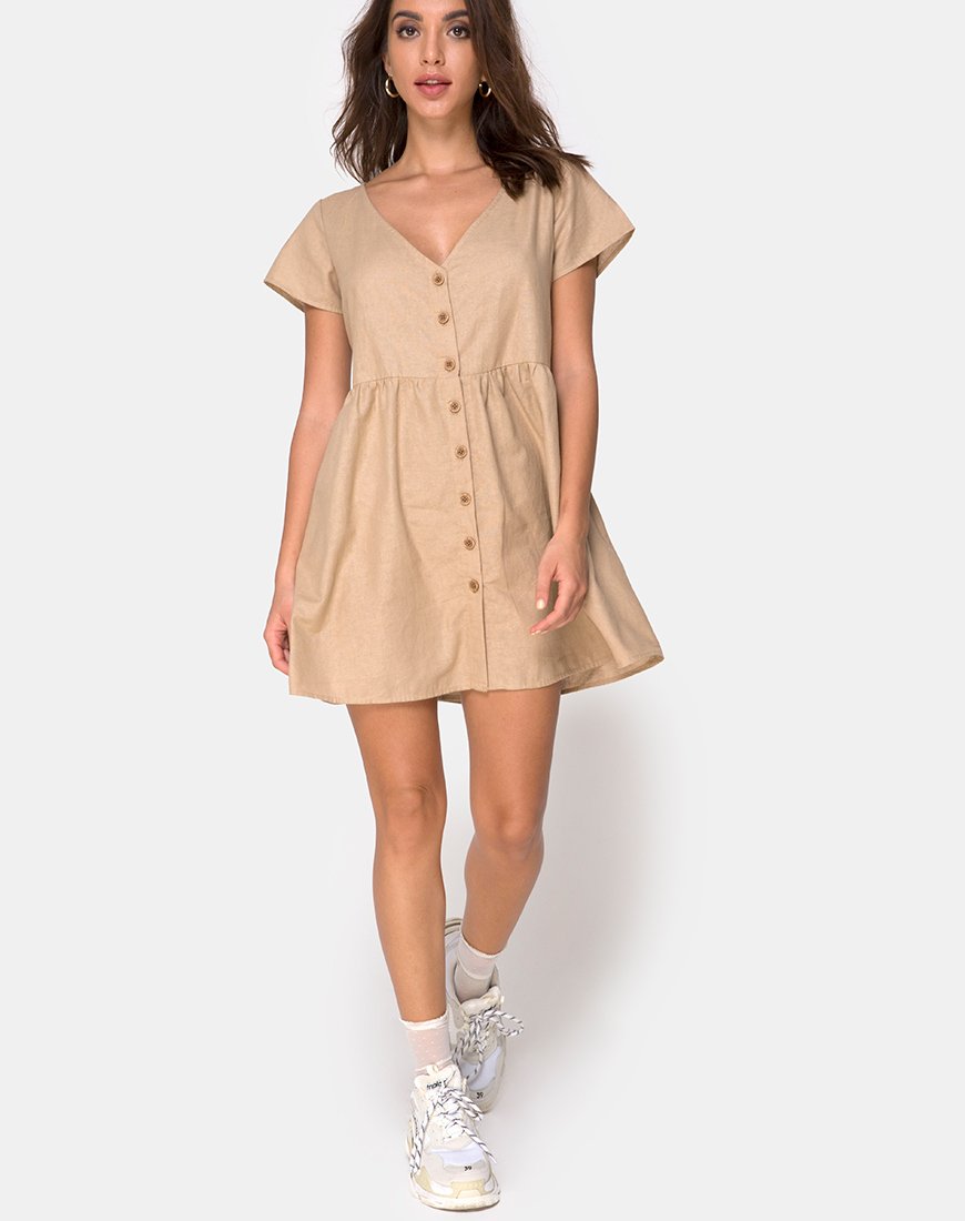 Bild von Deira Babydoll-Kleid in Stone