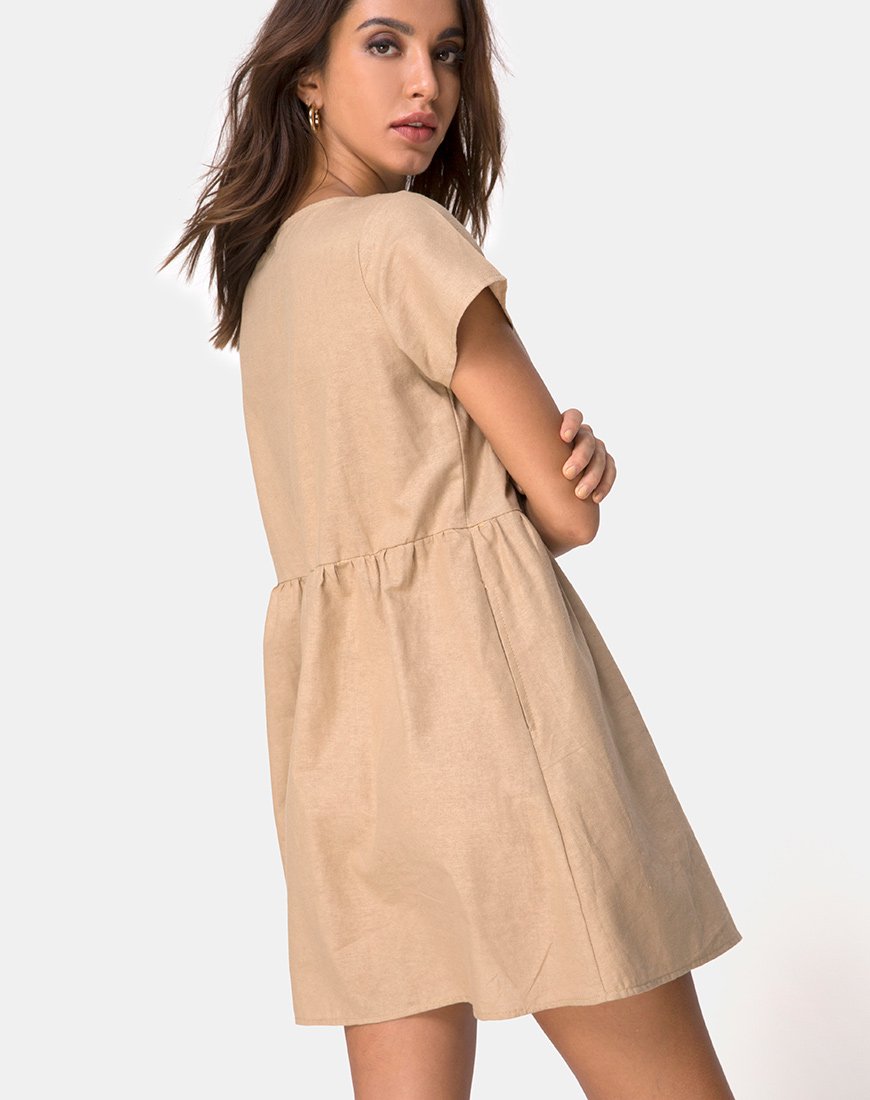 Bild von Deira Babydoll-Kleid in Stone