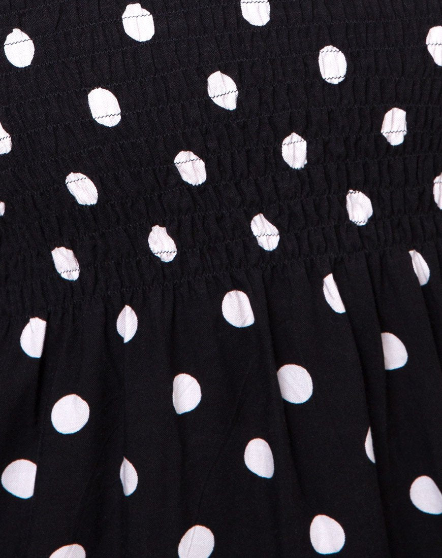 Bild von Deloya Midikleid in 80s Polka Schwarz