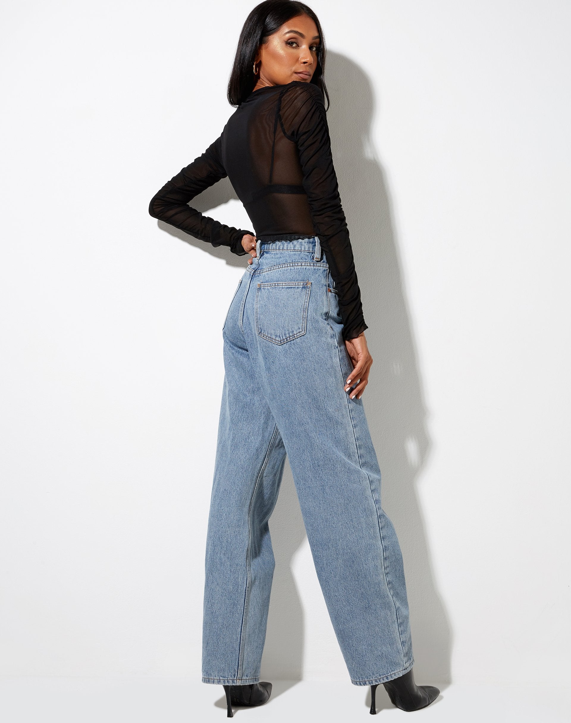 Bild von Deloya Top in Mesh Schwarz