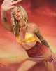 Bild von Delphi Crop Top in Satin Tangerine