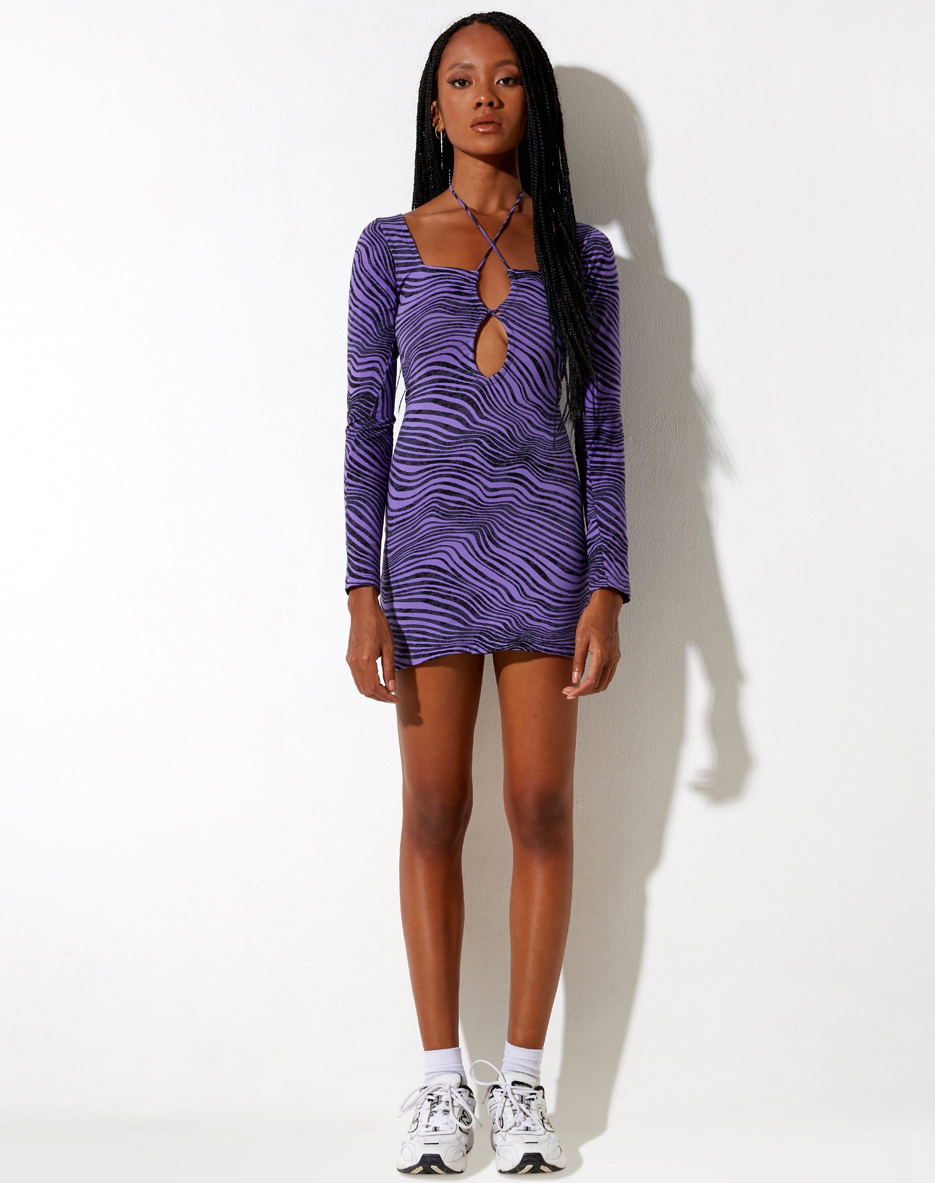 Bild von Delray Bodycon Kleid in Desert Terrain Violett
