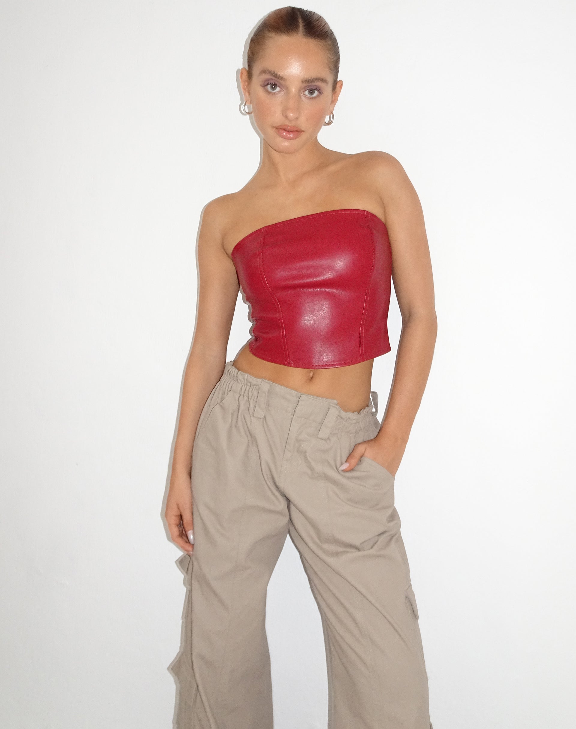 Abbildung von Dena Korsett-Top in PU Blood Red