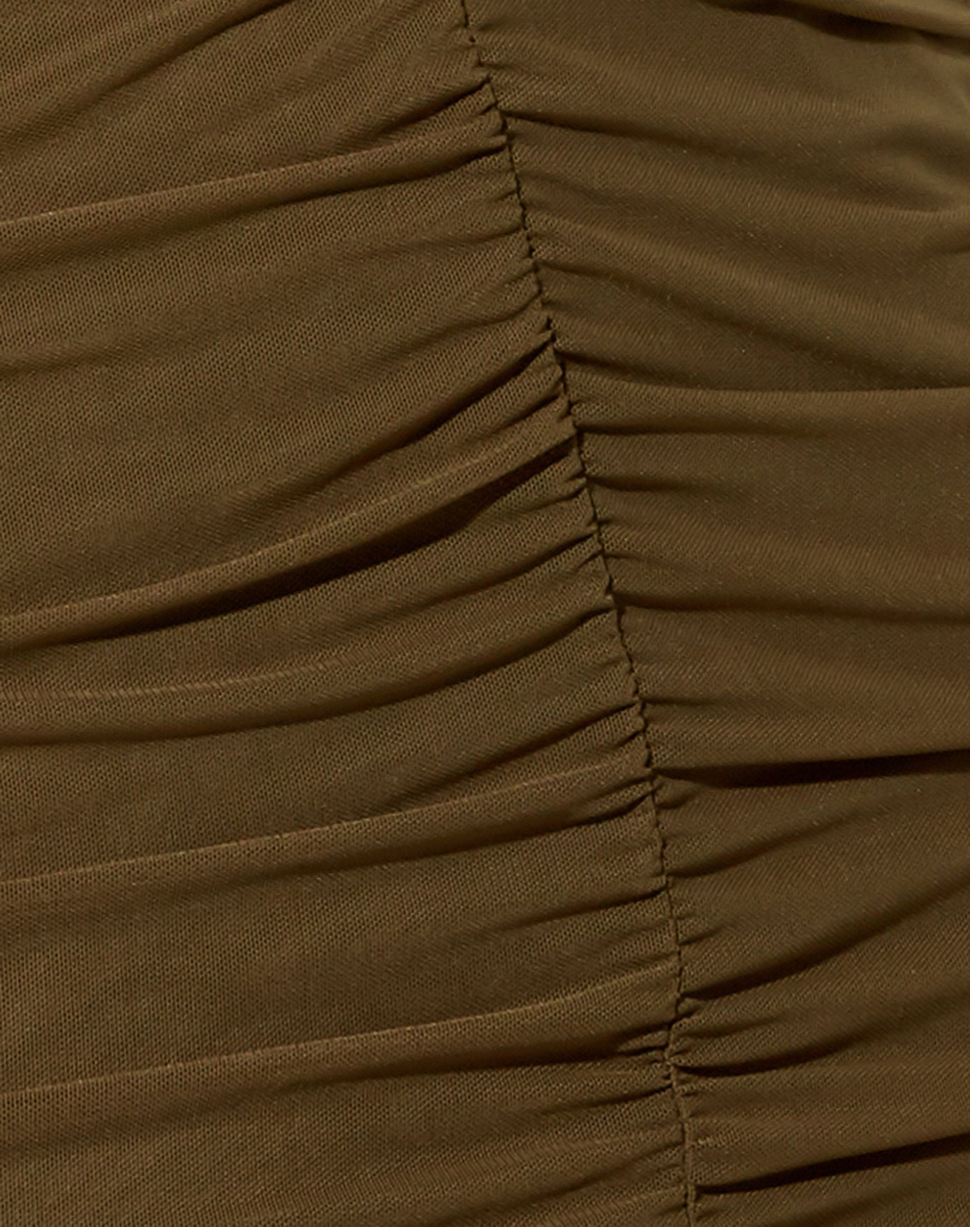 Image of Denila Bodycon Kleid aus Mesh Khaki Grün