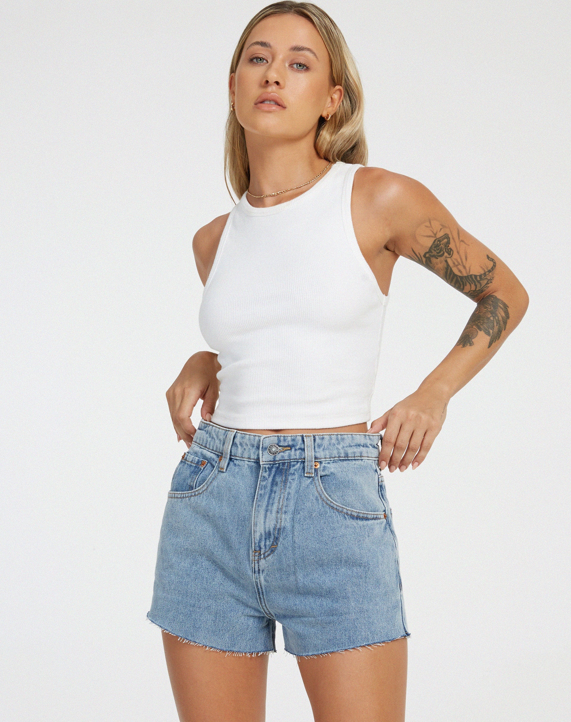 Image von Denim Shorts in Light Wash