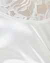  Satin Weiß mit Spitze