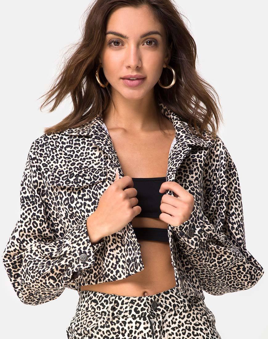Derow Jacke in Rar Leopard