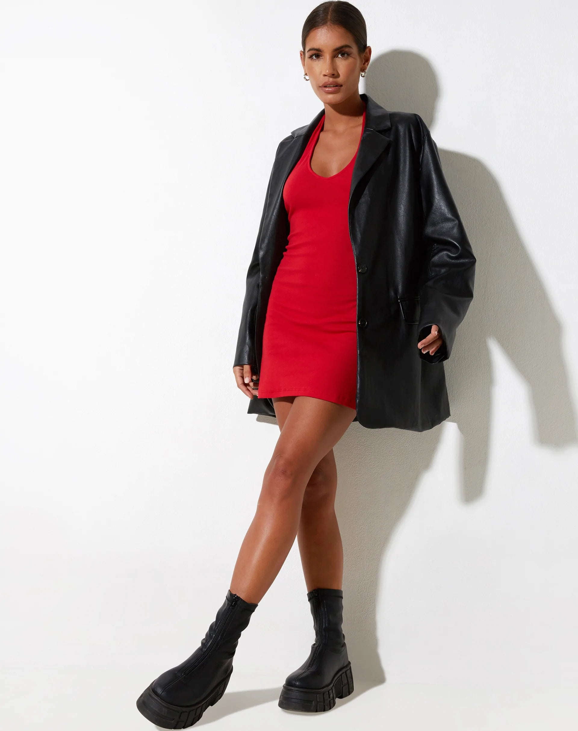 Abbildung von Desak Mini Dress in Rib Racing Red