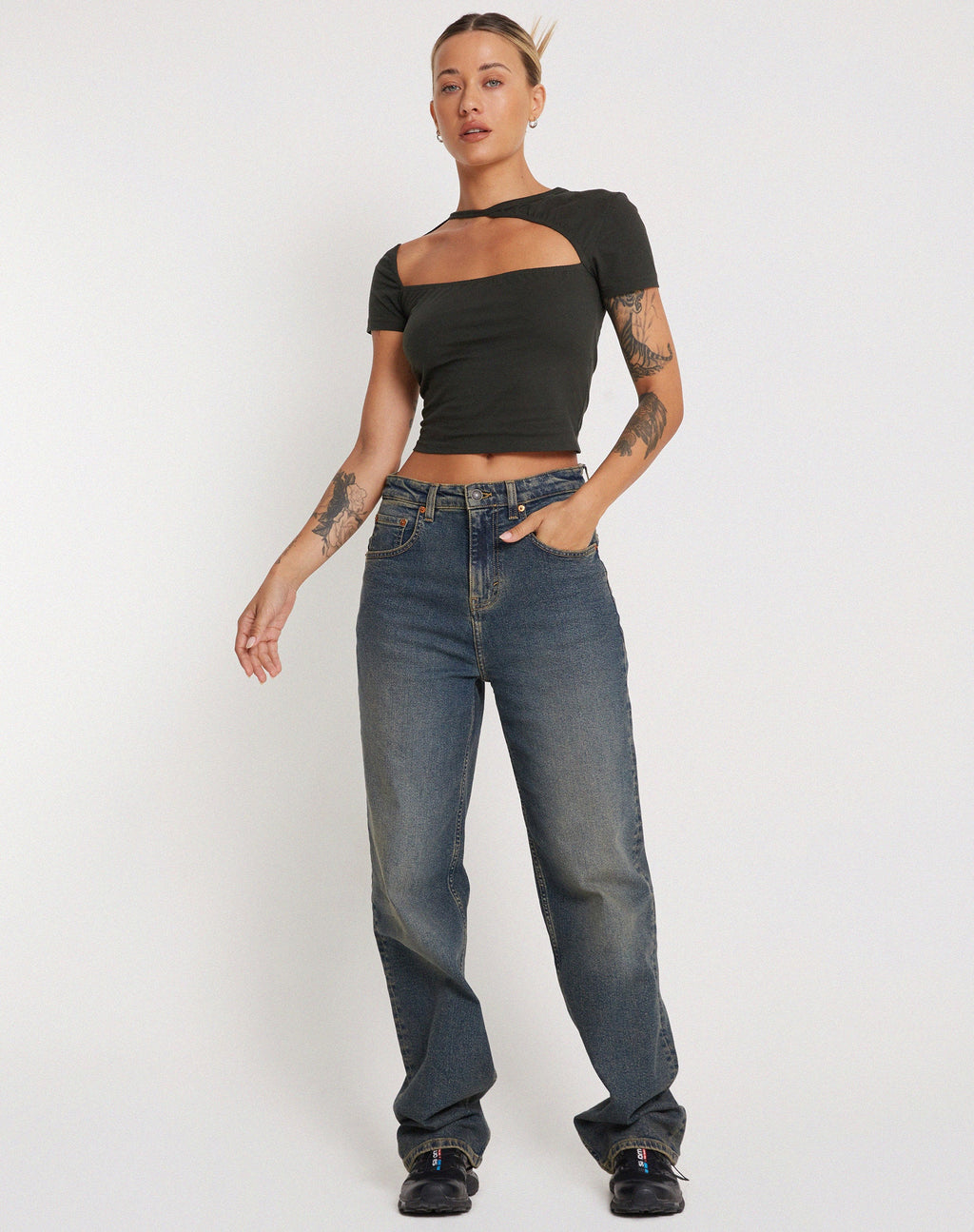 Desiree Crop Top in Schwarzwald