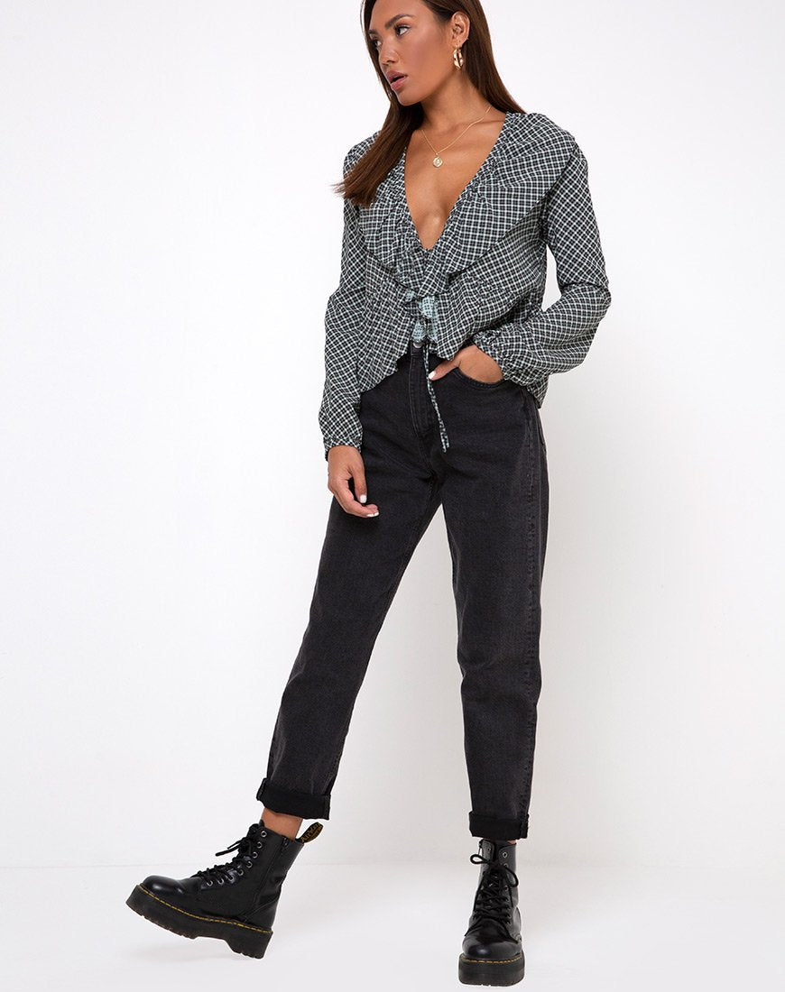 Image of Diar Top in Check it Out Grün