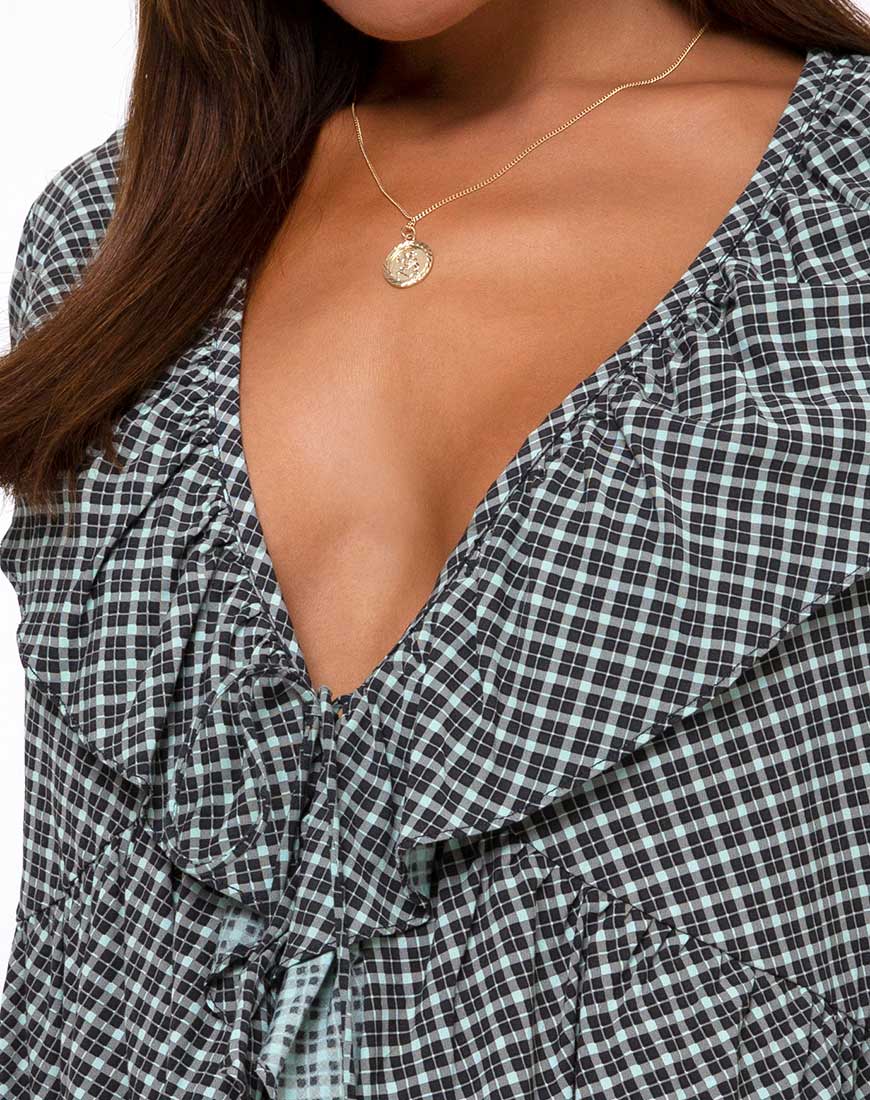 Image of Diar Top in Check it Out Grün