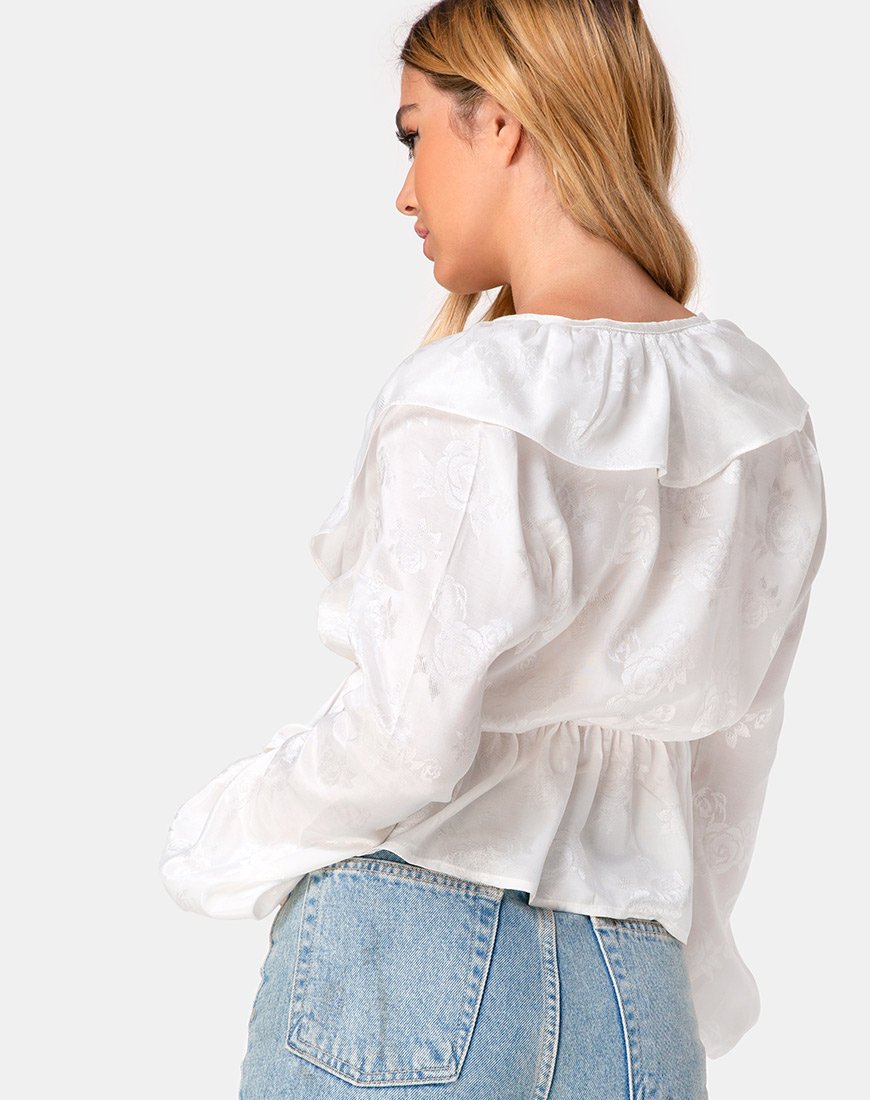 Diar Top in Satin Rose Elfenbein