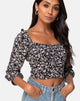 Bild von Dimen Crop Top In Wild Tulip Schwarz