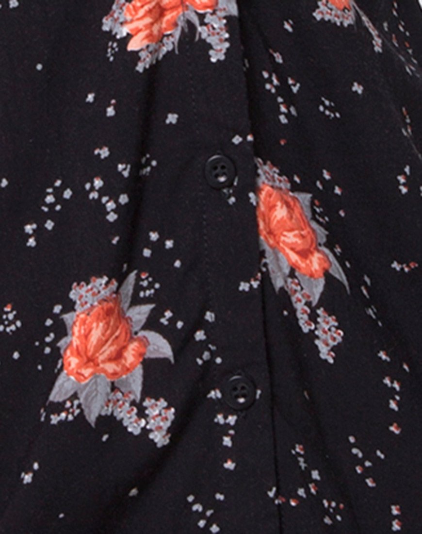 Image of Dinda Swing Kleid in Midnight Rose