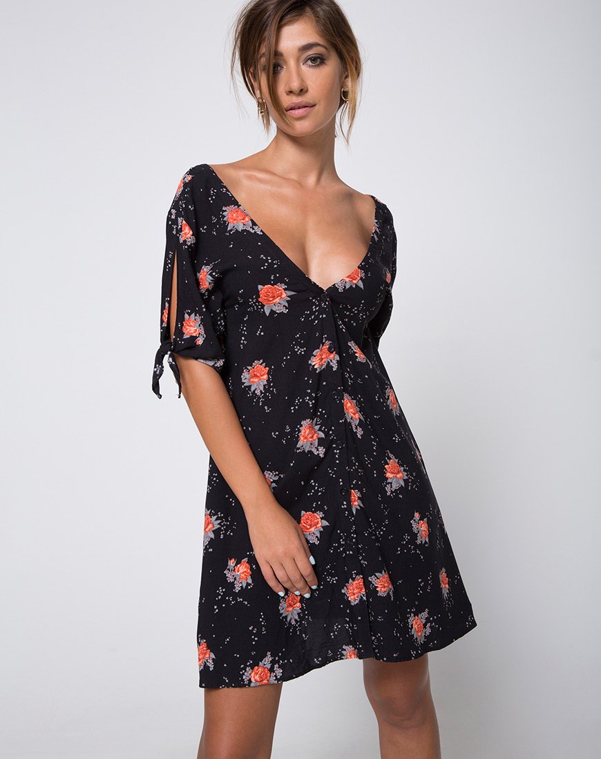 Dinda Swing Kleid in Mitternachtsrosa