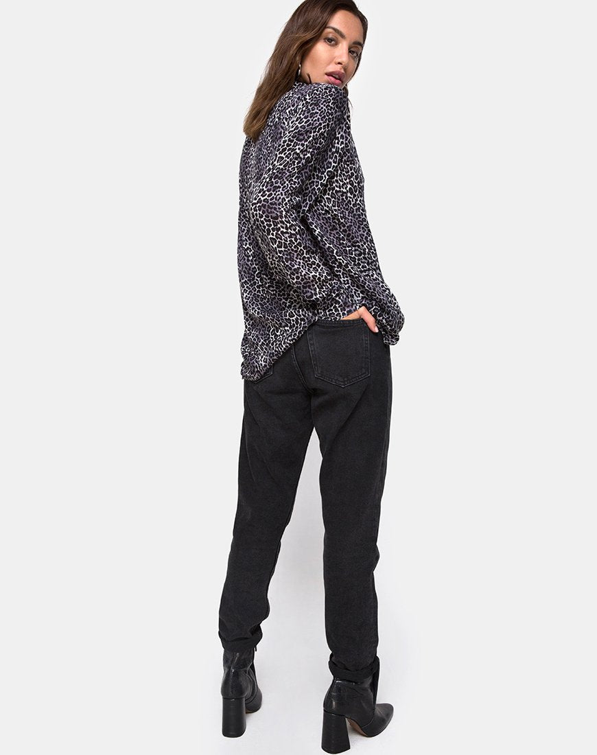 Bild von Disam Shirt in Rar Leopard Grau