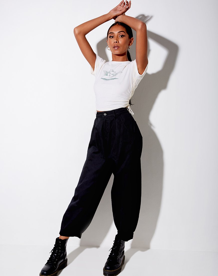 Image of Doga Crop Top in Elfenbein Angelo Washed Out