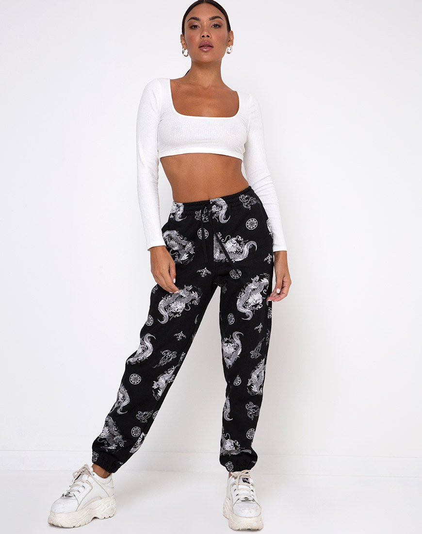 Bild von Drea Crop Top in Rippe Elfenbein