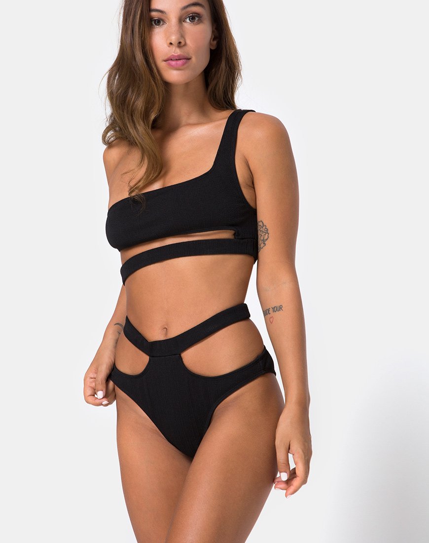 Bild von Drelins Bikinioberteil in Schwarz Rib