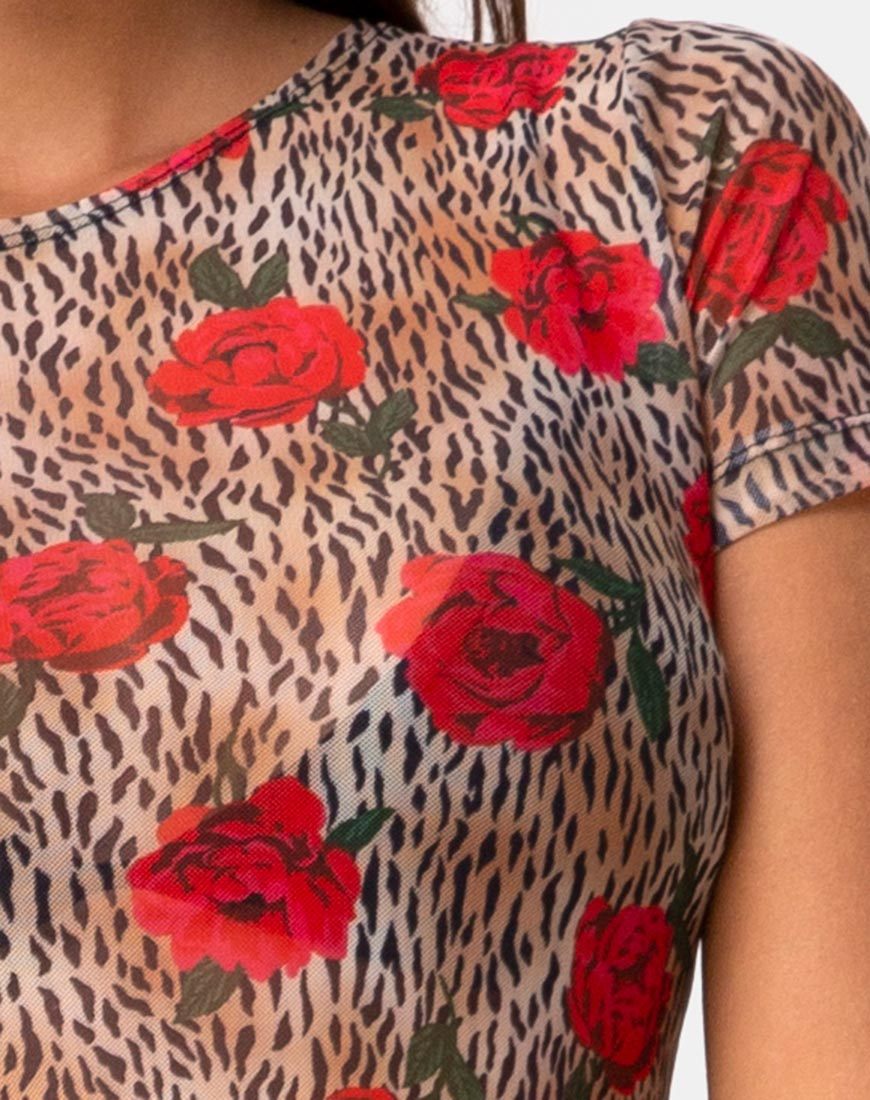 Whitney Bodycon Kleid in Tigerrose