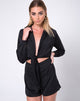 Image of Drille Cutout Playsuit in Schwarz