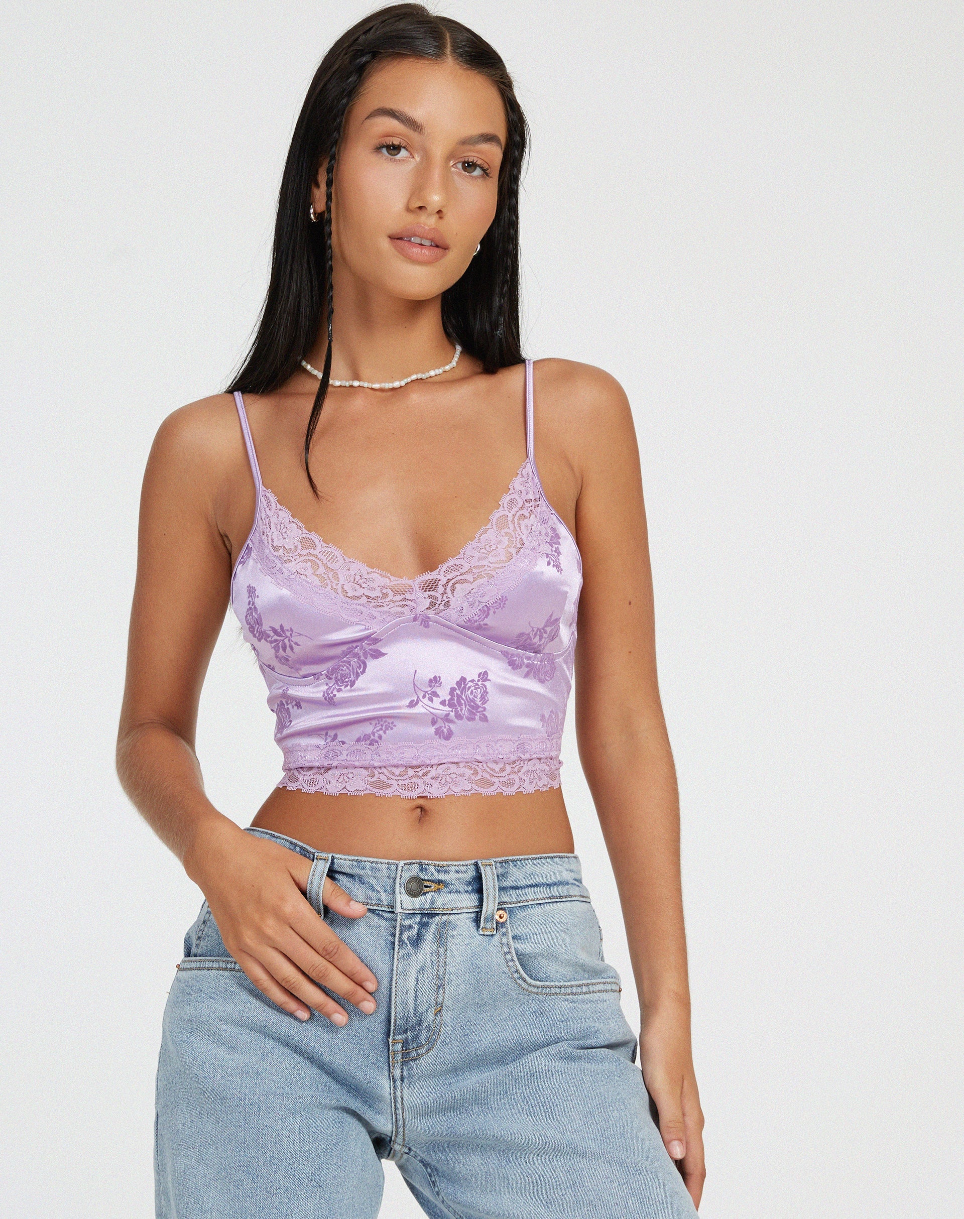 Abbildung von Dyrana Crop Top in Rose Flock Lilac