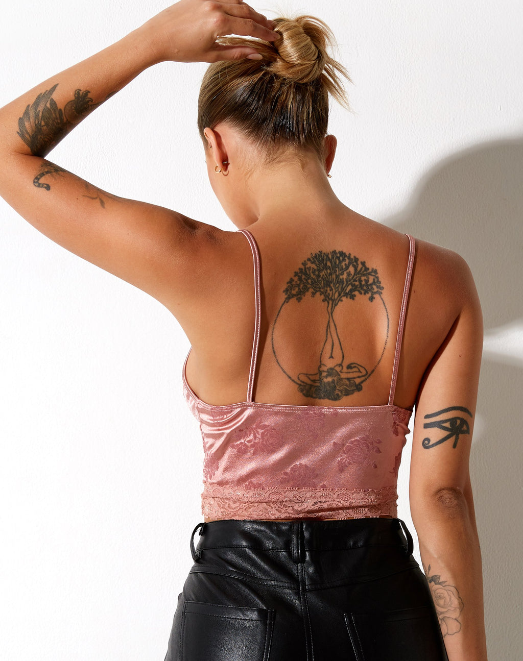 Dyrana Crop Top in Rosa Flock Blassrosa