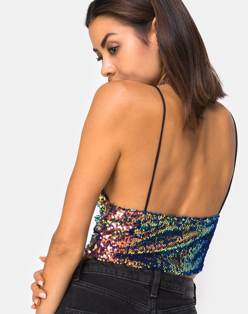 Bild von Dyrilla Cropped Bralet aus Drachenfrucht-Pailletten