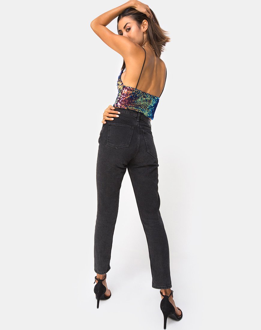 Bild von Dyrilla Cropped Bralet aus Drachenfrucht-Pailletten