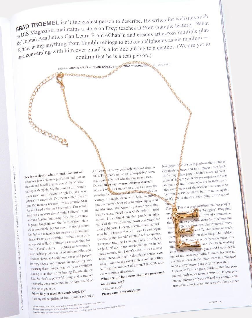 Bild von Halskette in Gold Buchstabe E