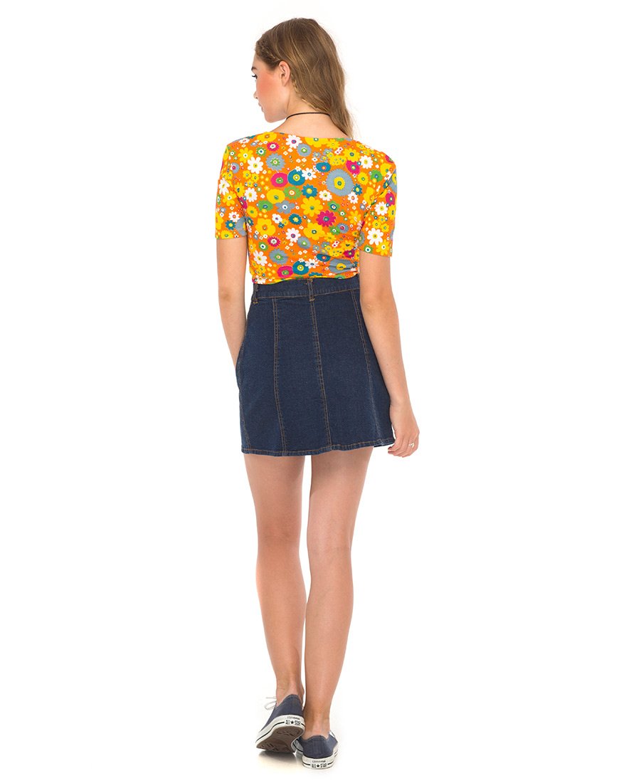 Bild von Eclat Crop Top in Playtime Floral Orange