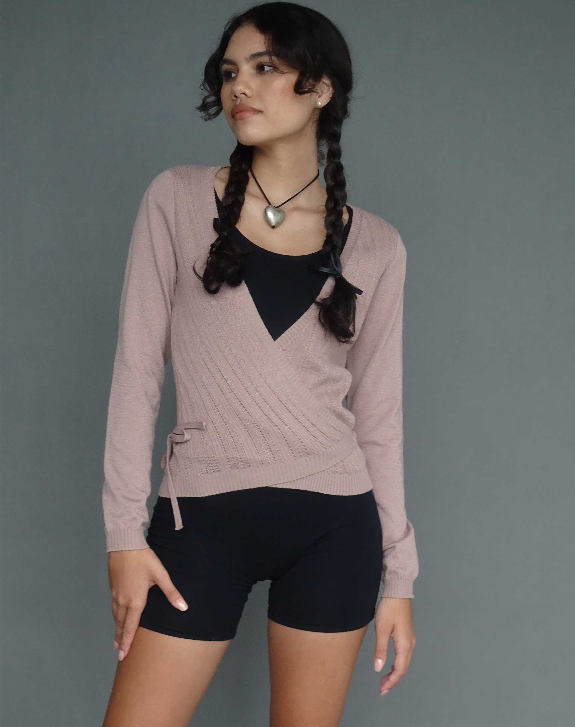 Abbildung von Edelie Wrap Cardigan in Blush