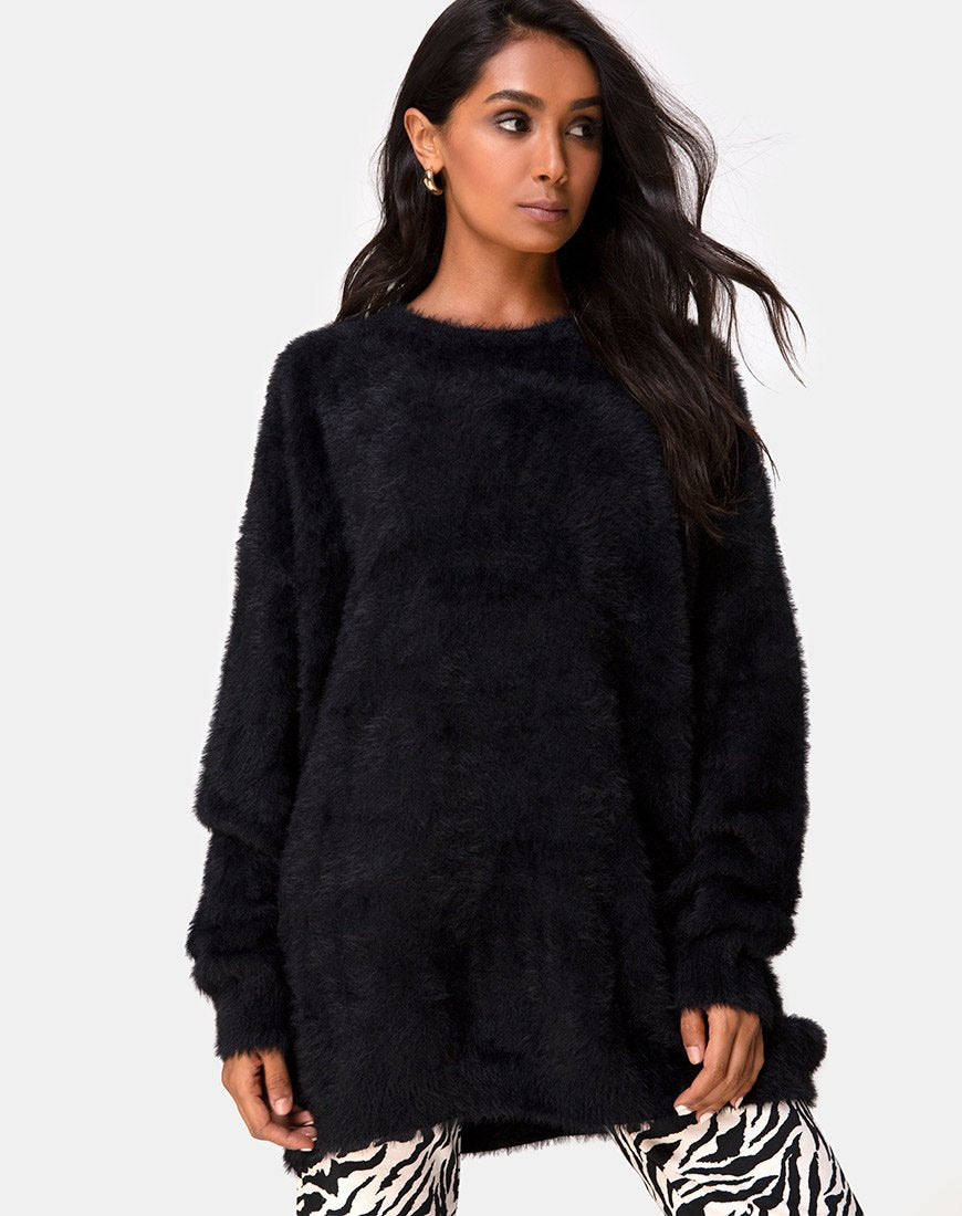 Edgen Pullover aus Strick Schwarz