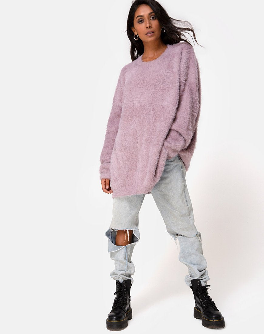 Image of Edgen Pullover in Mauve gestrickt