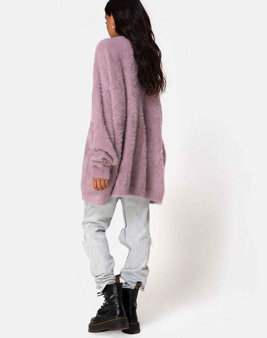Image of Edgen Pullover in Mauve gestrickt