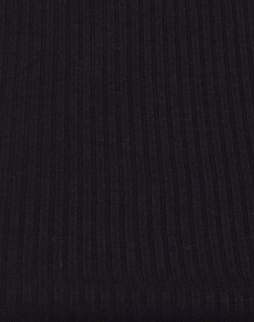 Image of Edina Crop Top in Rippe Schwarz