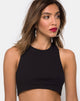Image of Edina Crop Top in Rippe Schwarz