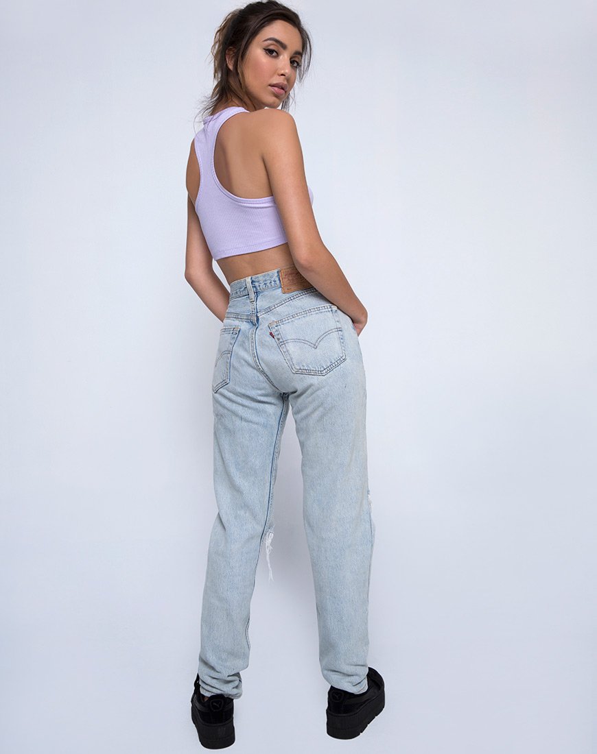 Bild von Edina Crop Top Rib Flieder