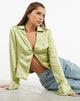 Bild von MOTEL X JACQUIE Edzia Shirt in Satin Nile Green