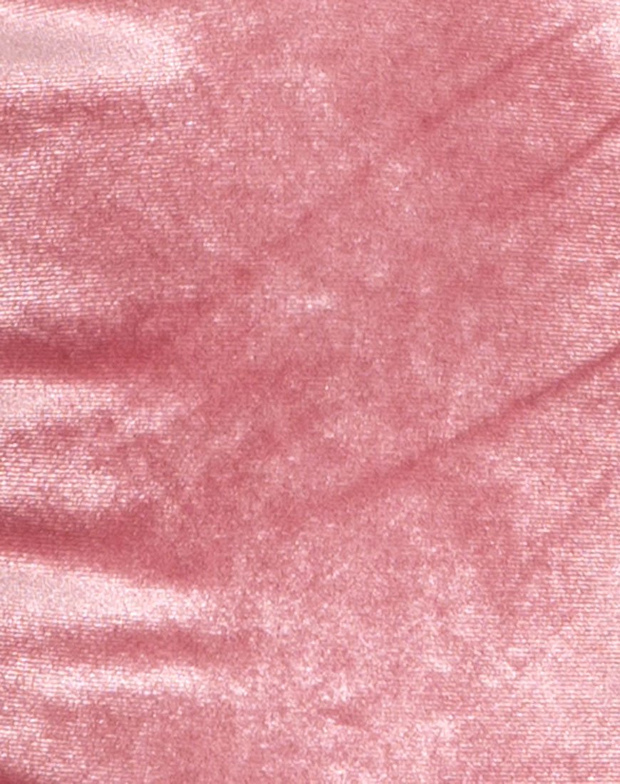 Image of Eikin tief ausgeschnittenes Mieder aus Samt Blush