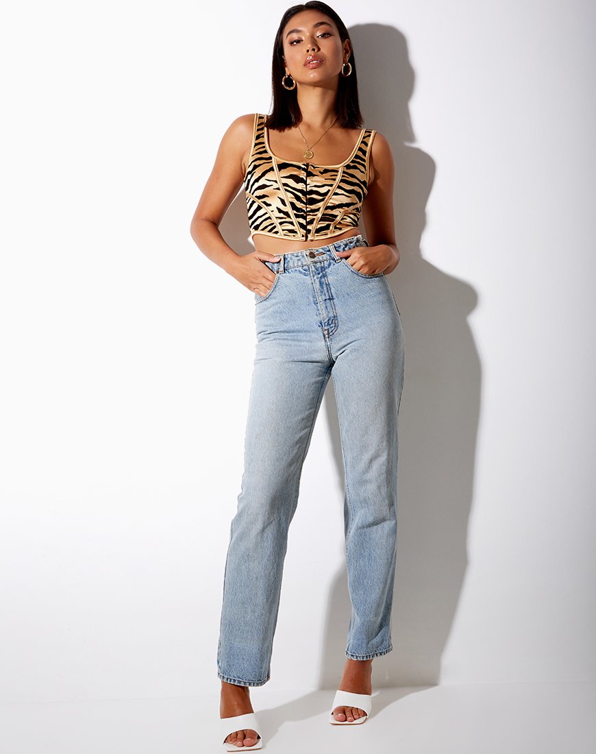 Bild von Elci Korsett-Top in Tiger Gold
