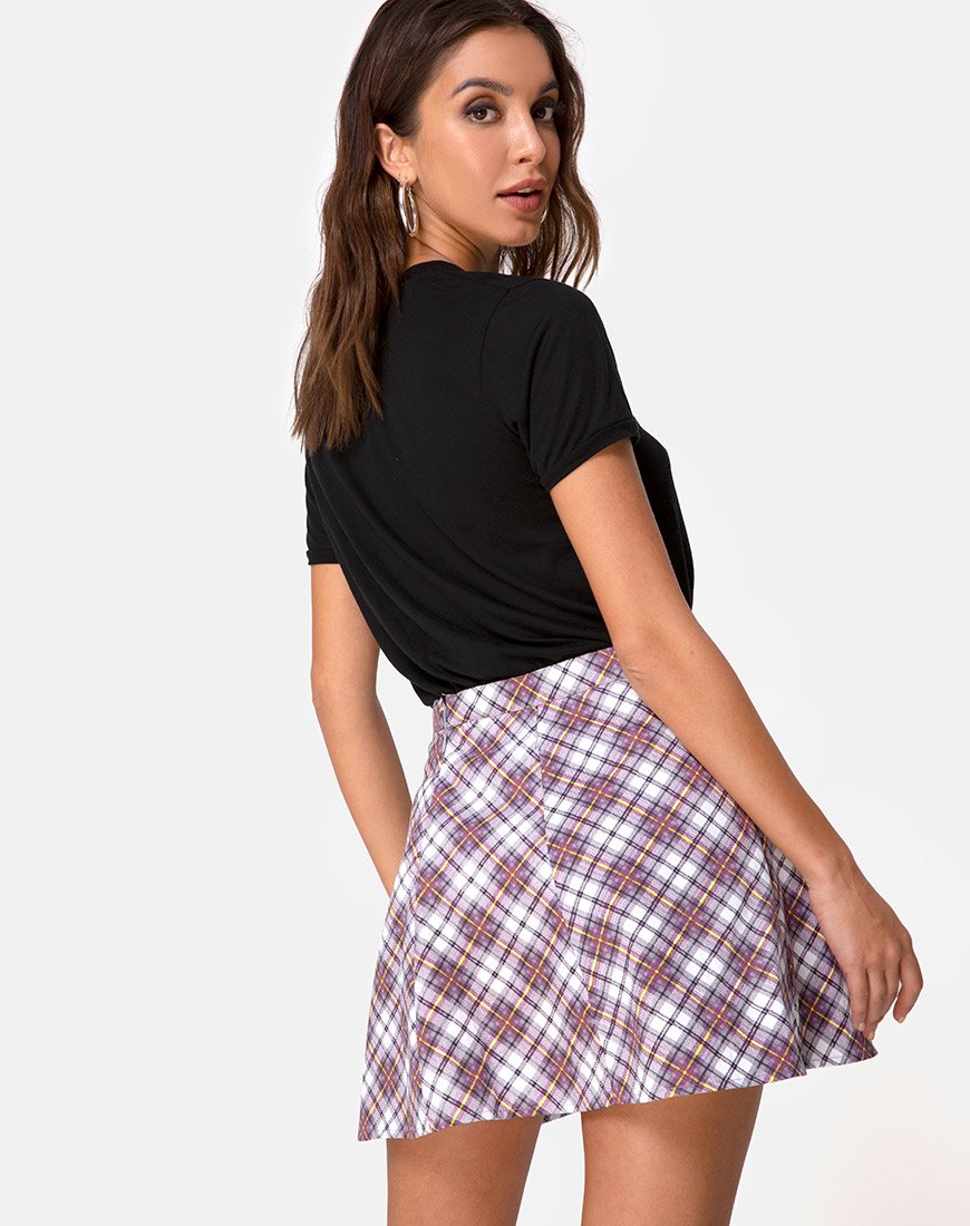 Bild von Elda Rock in Grunge Check Lila