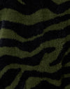 Strick-Zebra Olive und Schwarz