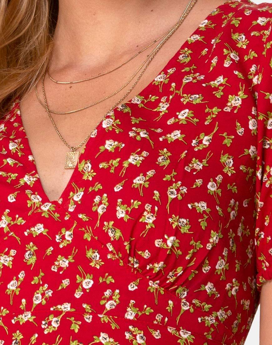 Bild von Elfira Kleid in Falling for You Floral Rot