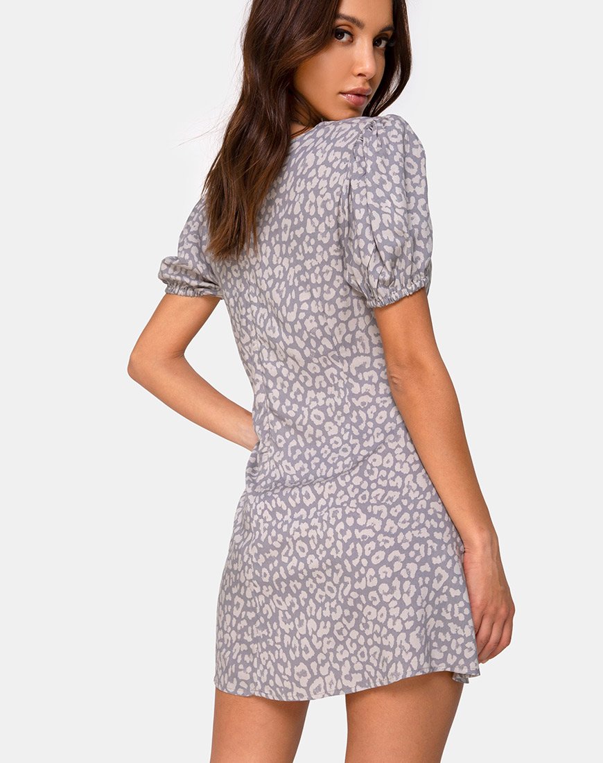 Elfy Kleid in Leopard Daze Grau