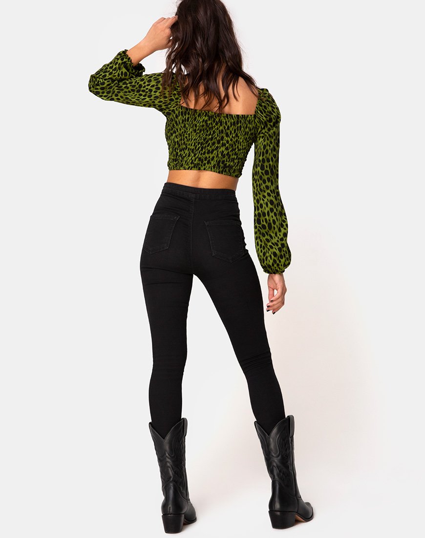 Bild von Elina Top in Cheetah Khaki