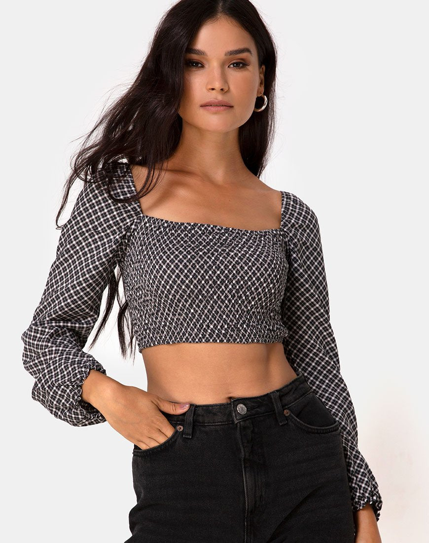 Image von Elina Top in Check It Out Schwarz