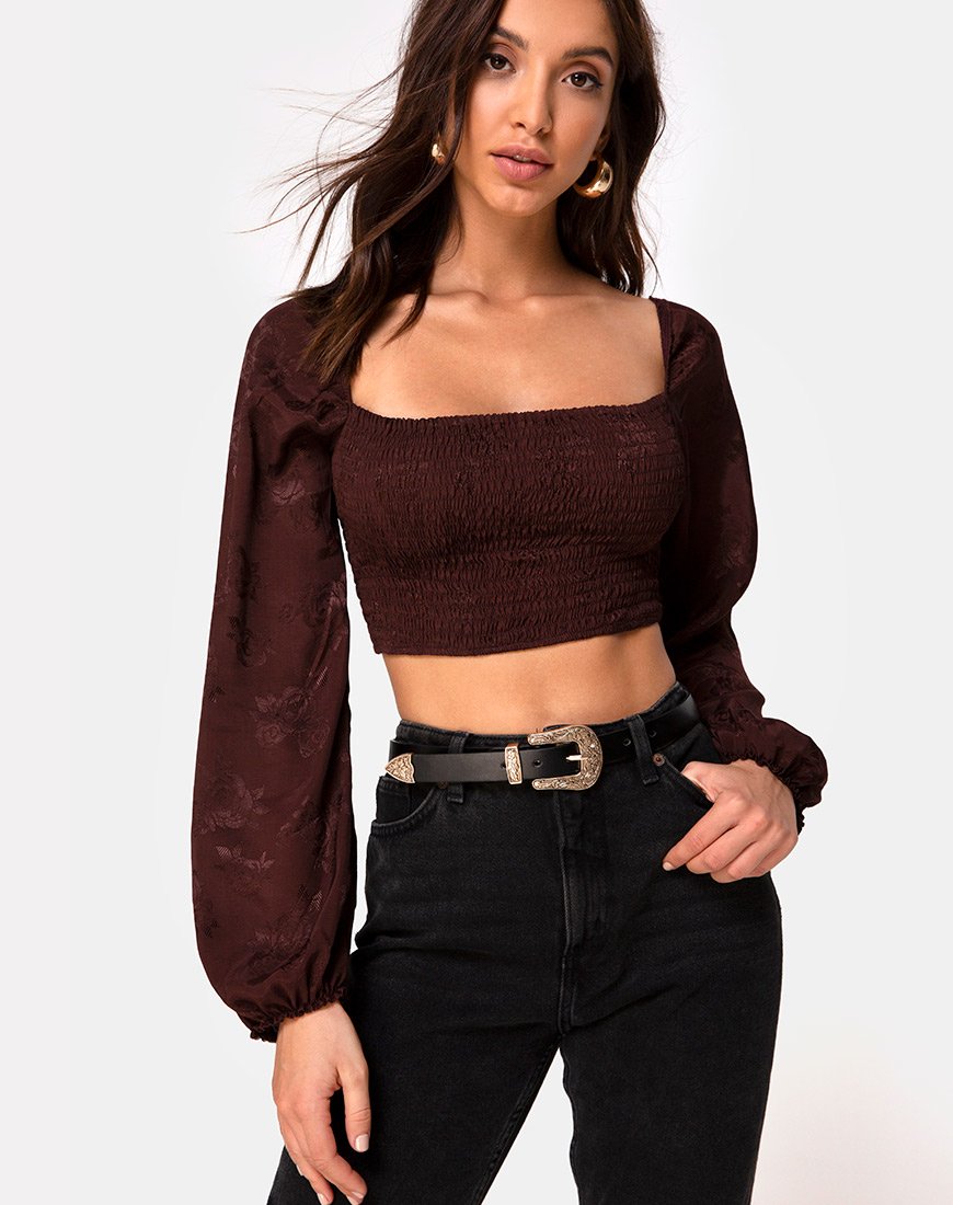 Elina Oberteil in Satin Rose Cocoa