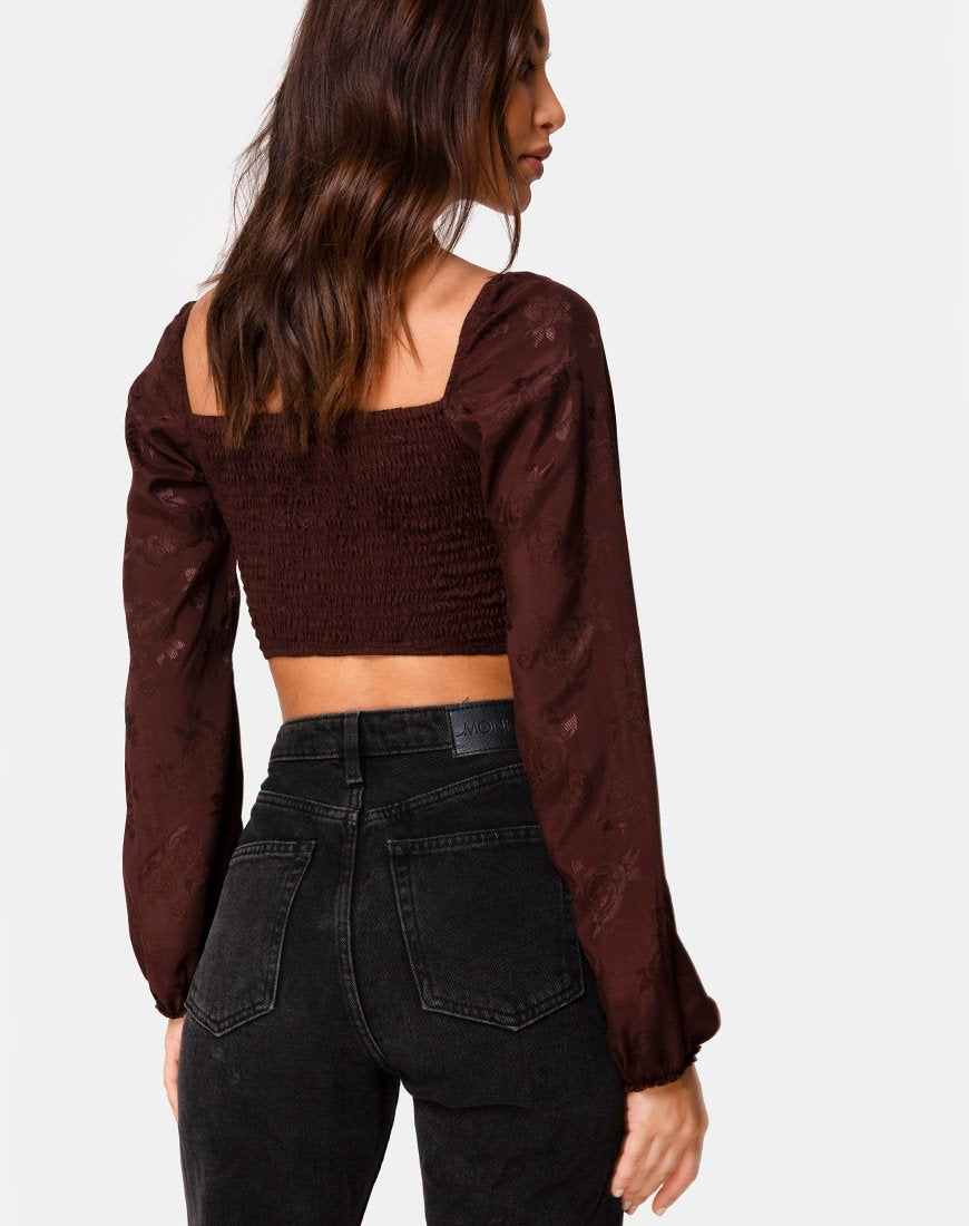 Image von Elina Top in Satin Rose Cocoa