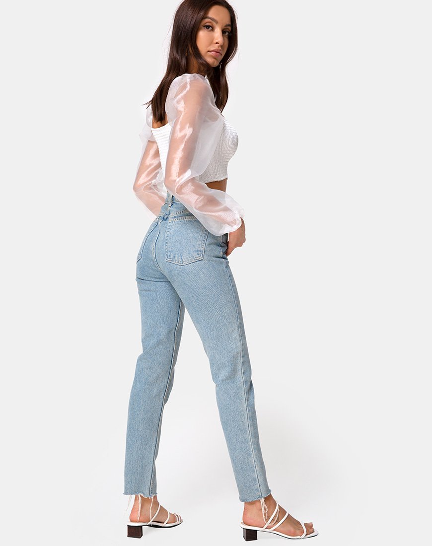 Image of Elina Top aus Organza Creme